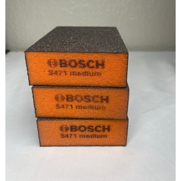 Bosch Expert S471 Foam Sanding Block, Medium Grade, Orange - Pack of 3 - Picture 1 of 3